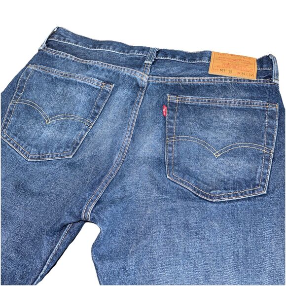 Levis 501 ‘93 Jeans Mens W36xL32 *(36X30) Denim Button Fly Straight Fit Premium - Picture 1 of 12